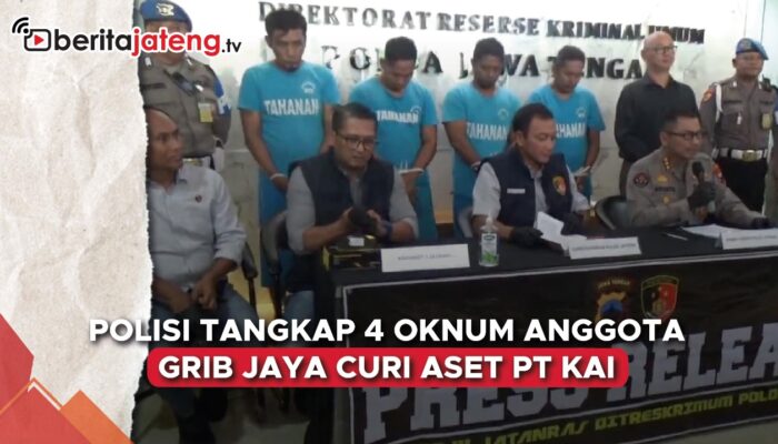 Video Polda Jateng Tangkap 4 Anak Buah Hercules, Oknum GRIB Jaya Curi Aset PT KAI