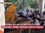 siswa belajar di kolong gedung