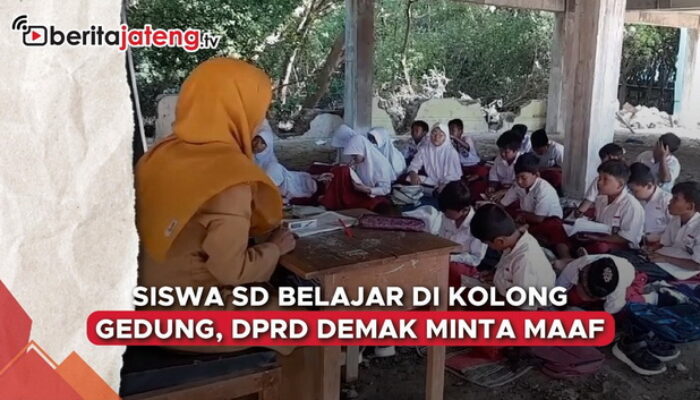 Video Viral Siswa Belajar di Kolong Gedung, DPRD Demak Minta Maaf
