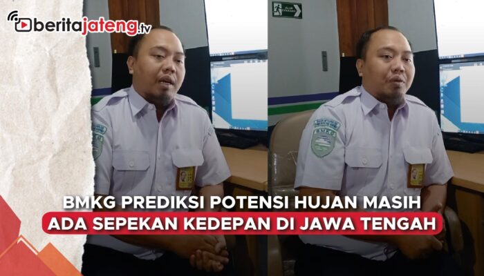 Video BMKG Prediksi Potensi Hujan di Jateng Masih Ada Sepekan ke Depan