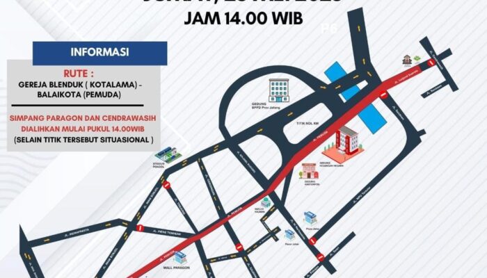 Info Rute dan Rekayasa Lalu Lintas Karnaval Paskah 2025 Kota Semarang