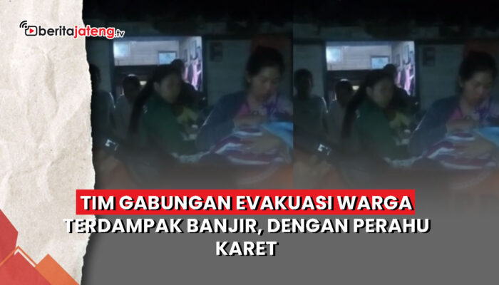 Video Evakuasi Balita Korban Banjir di Blora dengan Perahu Karet