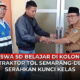 siswa SD di Demak belajar di kolong gedung
