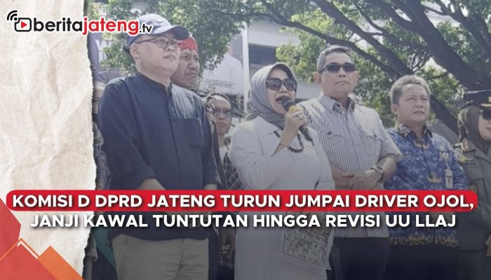 Video Komisi D DPRD Jateng Turun Jumpai Ojol Demo