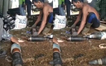 Video viral menunjukkan dugaan pemusnahan amunisi ditangani tidak semestinya. (X/@yaniarsim)