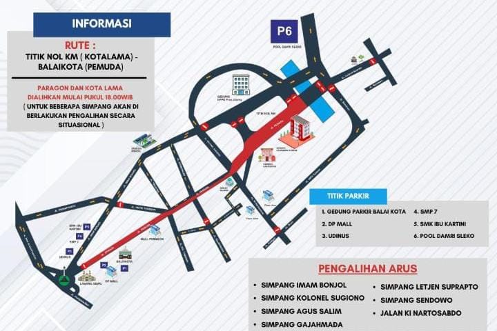 Ada Semarang Night Carnival 2025, Ini Info Rekayasa Lalu Lintas dan Jalur Alternatifnya