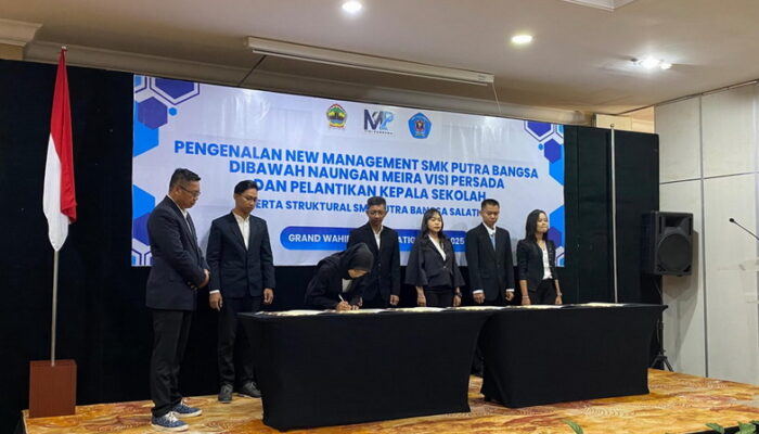 SMK Putra Bangsa Salatiga Perkenalkan Manajemen Baru dan Lantik Kepala Sekolah Naungan Yayasan Meira Visi Persada