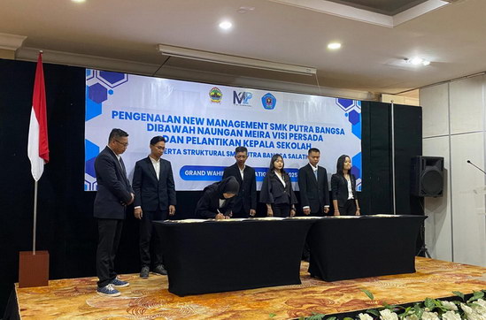 SMK Putra Bangsa Salatiga Perkenalkan Manajemen Baru dan Lantik Kepala Sekolah Naungan Yayasan Meira Visi Persada
