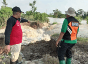 Pengecekan tanggul Kanan Sungai Tuntang di Desa Karangreja, Kecamatan Bonang,