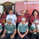 Momen saat para GM Swiss-belhotel dan perwakilan Stasiun Semarang Tawang Bank Jateng memijat porter
