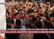Video Semarang Night Carnival 2025 Berjubel, Agustina: Nggone Kurang Ombo