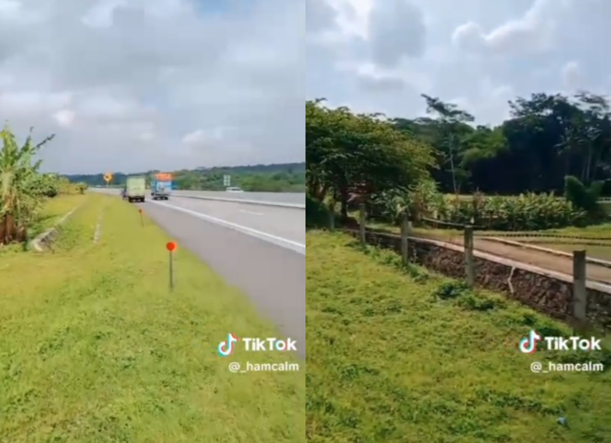 Tangkapan layar suasana Tol Semarang-Solo. (TikTok/@hamcalm)