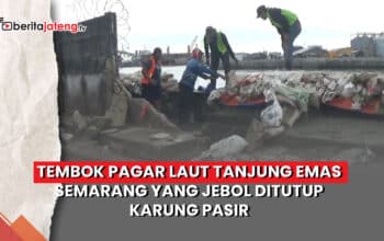 Video Tembok Pagar Laut Tanjung Emas Semarang yang Jebol Ditutup Karung Pasir