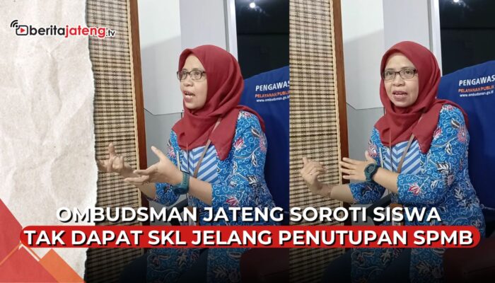 Video Ombudsman Jateng Soroti Siswa Tak Dapat SKL Jelang Penutupan SPMB