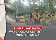 alat berat Pertamina rusak jalan