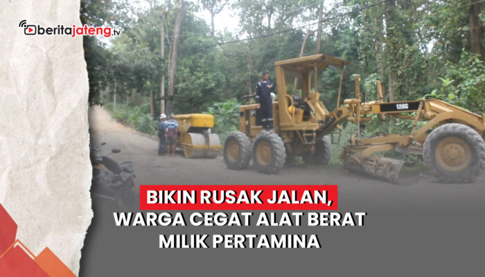 Video Bikin Jalan Rusak, Warga Cegat Alat Berat Milik Pertamina