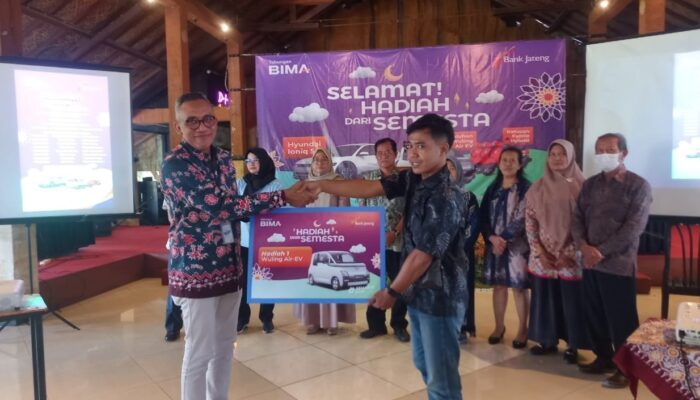 Program Undian Tabungan Bima, Nasabah Bank Jateng Cabang Klaten Raih Mobil Listrik Wuling Air EV