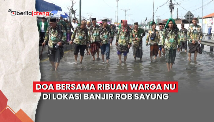 Video Desak Presiden Prabowo, Ribuan Warga NU Demak Gelar Doa Bersama di Lokasi Rob Sayung