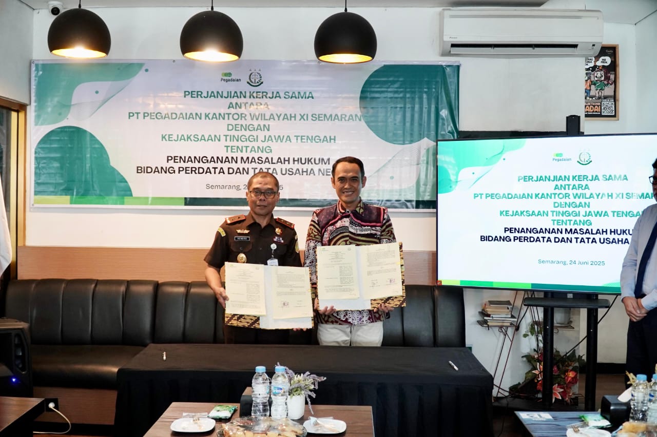 Pegadaian Kanwil XI Semarang dan Kejati Jateng Jalin Sinergi Hukum untuk Penguatan Tata Kelola Perusahaan
