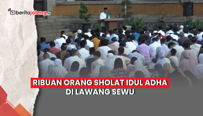 Video Ribuan Orang Sholat Iduladha di Lawang Sewu Semarang
