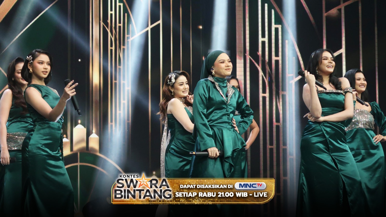 Enam finalis Swara Bintang 2025 siap tampil maksimal demi memperebutkan gelar Bintang Dangdut Masa Depan. (MNCTV)