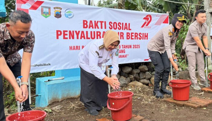 HUT Bhayangkara, Warga Desa Ngrawan Kini Kian Mudah Mengakses Air Bersih