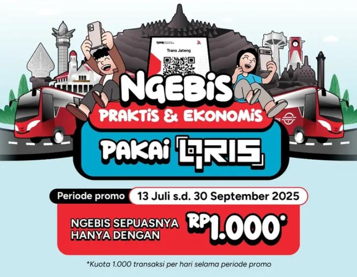 Naik Trans Jateng Bayar Rp 1.000 Pakai QRIS, Berlaku Hingga 30 September 2025