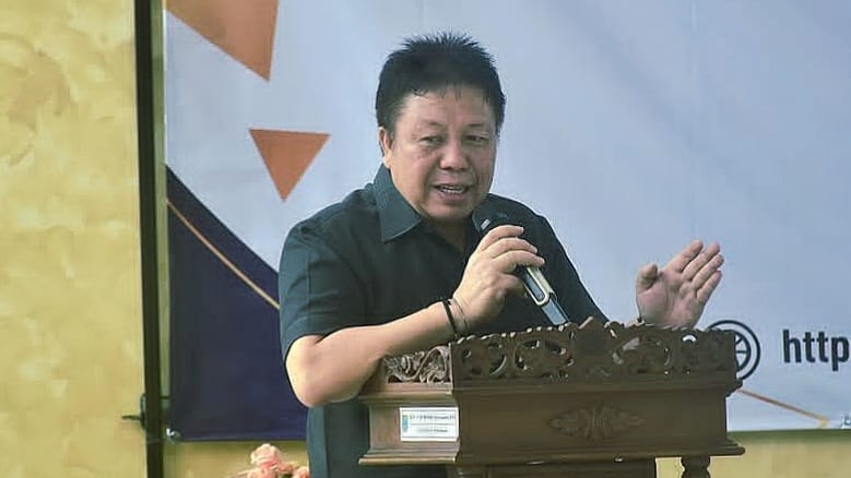 Ketua Umum (Ketum) ADEKSI, Dance Ishak Palit di Salatiga, Rabu, 2 Juli 2025. (Bowo Pribadi/beritajateng.tv)