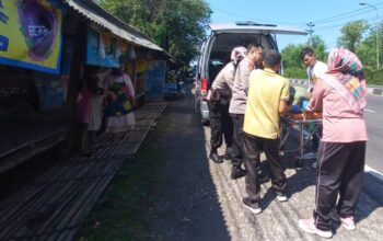 pria pingsan di jalan raya bawen