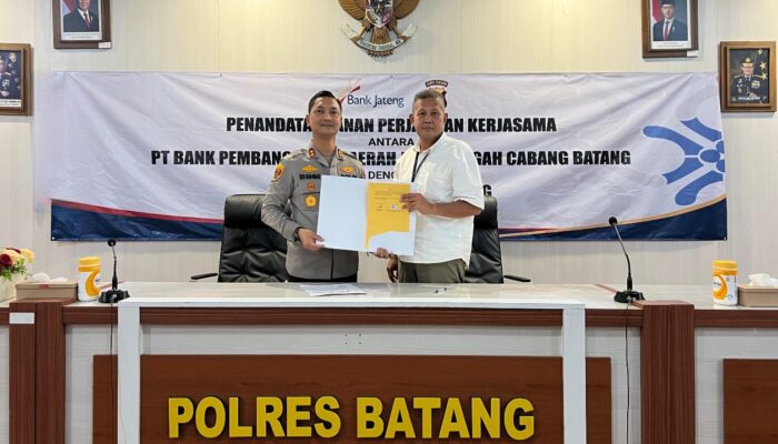 Bank Jateng Resmi Kerja Sama dengan Polres Batang, Fokus Pengelolaan Gaji dan Tunjangan
