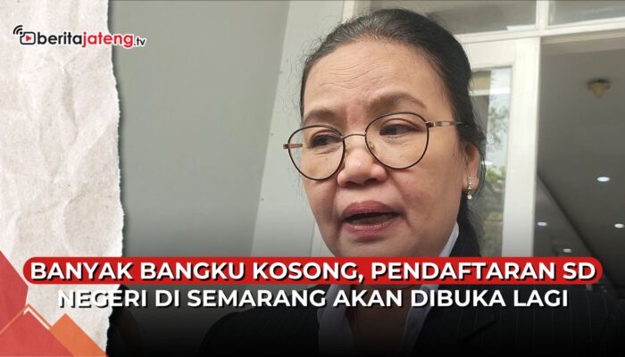 Video Banyak Bangku Kosong, Pendaftaran SD Kota Semarang akan Dibuka Lagi