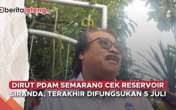 Video Dirut PDAM Semarang Cek Reservoir Siranda, Klaim Terakhir Difungsikan 5 Juli
