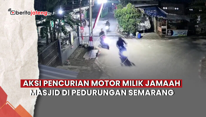 Video Aksi Pelaku Curanmor Milik Jamaah Masjid di Pedurungan Semarang
