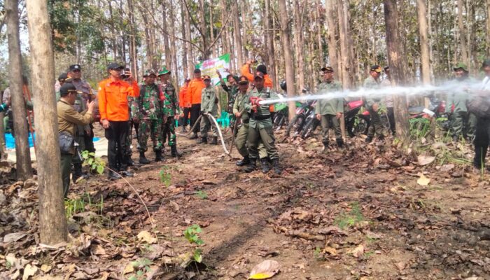Masuki Musim Kemarau, Perhutani Blora Gandeng BPBD Gelar Simulasi Pencegahan Karhutla