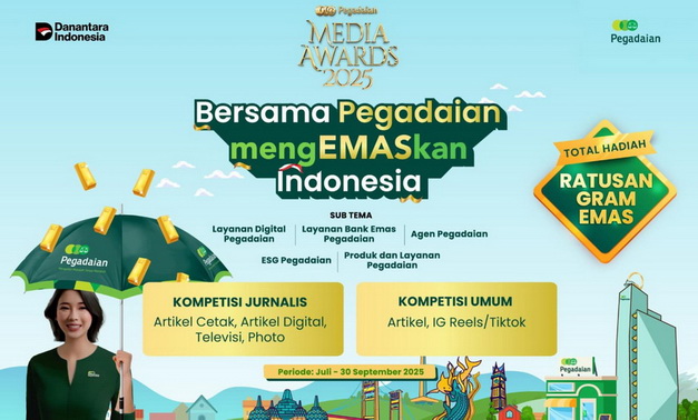 Pegadaian Media Awards 2025 Kembali Dihelat, Ada Hadiah Ratusan Gram Emas!