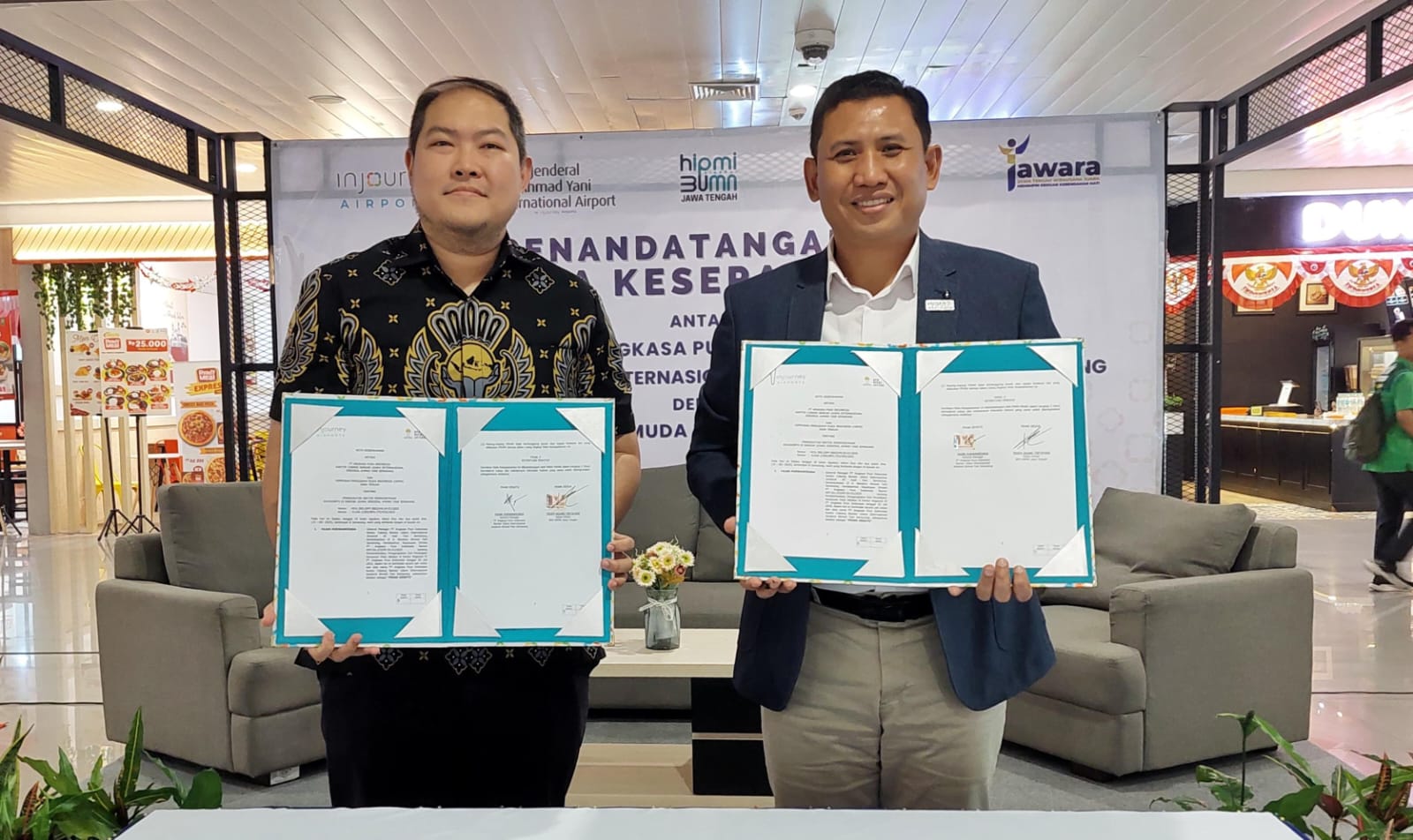 Teken Kerja Sama, Bandara Ahmad Yani dan Hipmi Jateng Dorong Peningkatan Ekonomi
