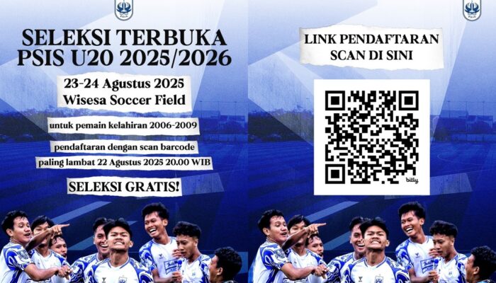 Cari Pemain Muda, PSIS Semarang U20 Buka Seleksi Terbuka Gratis untuk Musim 2025/2026