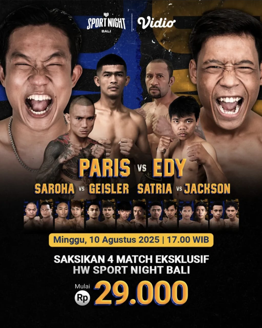 Poster pertandingan HW SPORT NIGHT BALI Vol.8