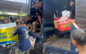 Satpol PP Semarang Tertibkan PKL Dan Pedagang Tak Patuh Tempat Jualan, Gerobak Diangkut dan Disita