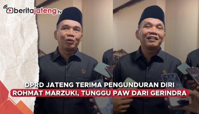 Video DPRD Jateng Terima Pengunduran Diri Rohmat Marzuki, Tunggu PAW Gerindra