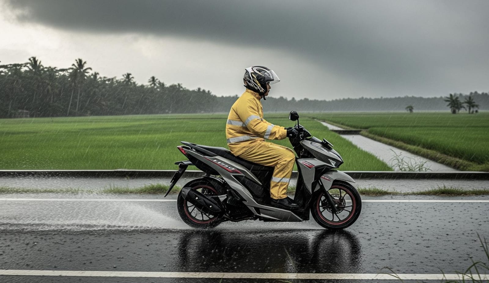 Hati-hati Berkendara Saat Hujan Deras, Bisa Picu Overload untuk Pengendara Motor