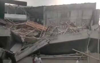 Foto kejadian ambruknya mushola Ponpes Al Khoziny