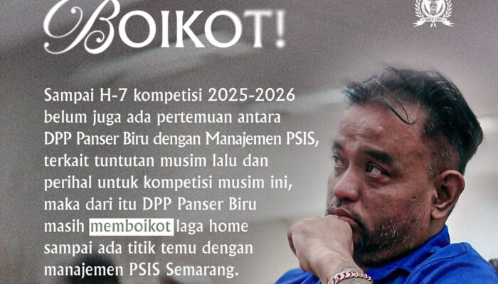 Panser Biru Masih Boikot Laga Kandang PSIS Semarang di Championship: Belum Ada Titik Temu