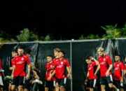 Momen pemain timnas Indonesia sedang menggelar latihan