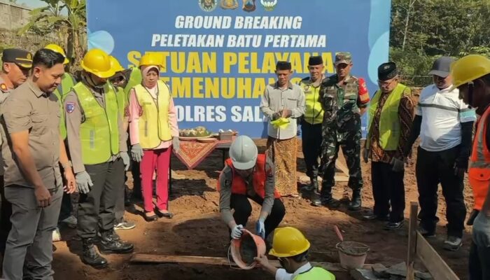 Kapolres Salatiga Resmikan Ground Breaking SPPG, Dukung Percepatan Program MBG Pemerintah