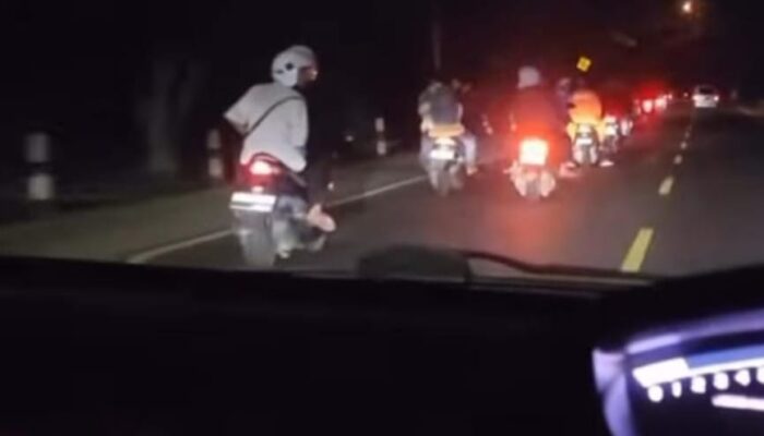 Rombongan Pemotor Bersenjata Terekam di Jalan Lingkar Ambarawa, Polisi Janji Tindak Tegas
