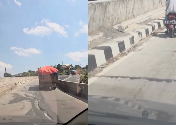 video viral jalan rusak