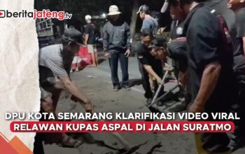 Video DPU Kota Semarang Klarifikasi Video Viral Relawan Kupas Aspal Jalan Suratmo