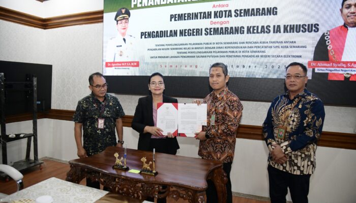 Perkuat Pelayanan Publik, Wali Kota Semarang Teken Nota Kesepakatan dengan Pengadilan Negeri