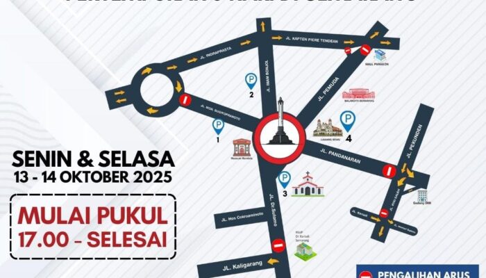 Hindari Macet! Ini Rekayasa Lalu Lintas dan Lokasi Parkir Saat Peringatan Pertempuran Lima Hari di Semarang